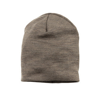 Beanie Merinowolle/Seide - Walnuss