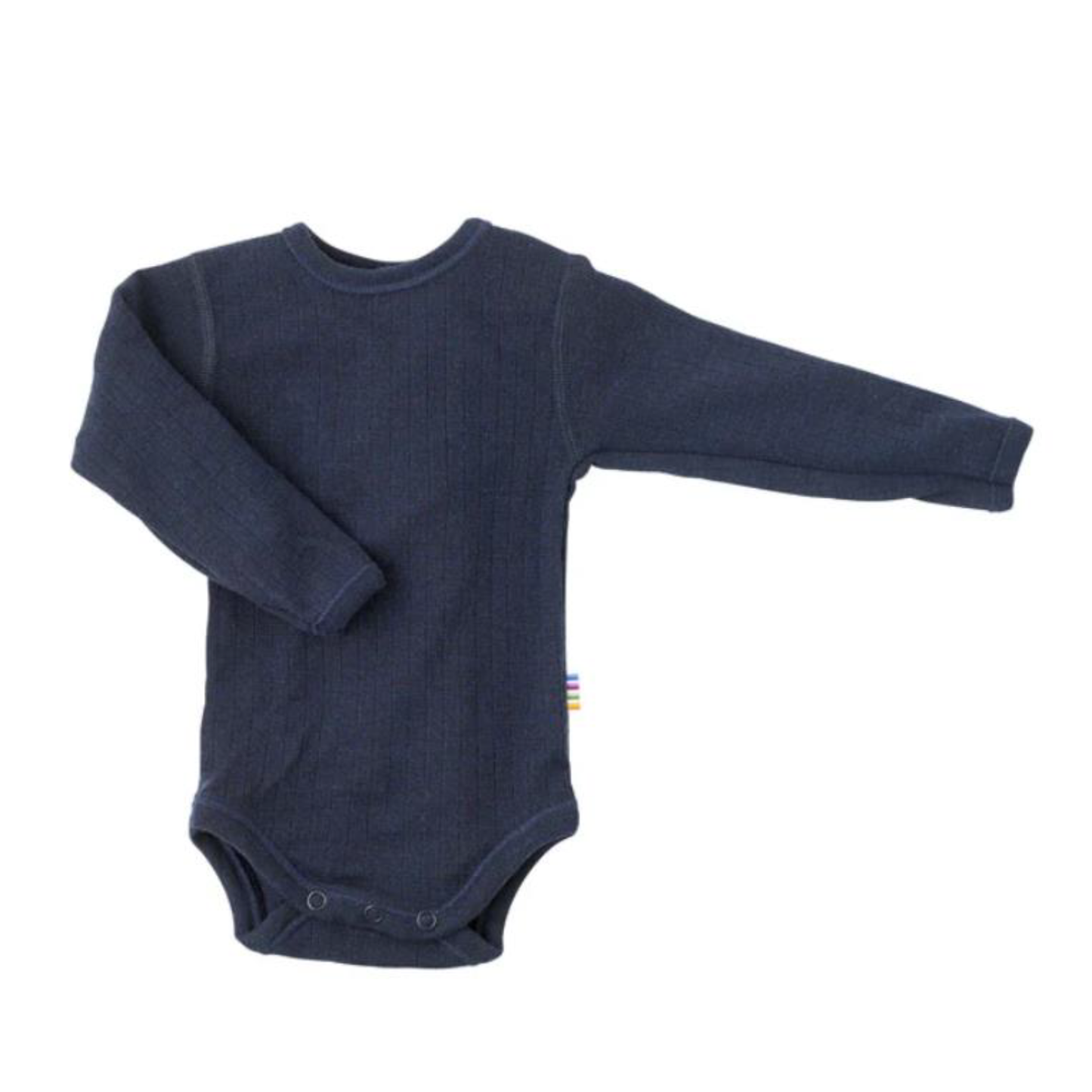 Langarm Body aus Merinowolle - marine