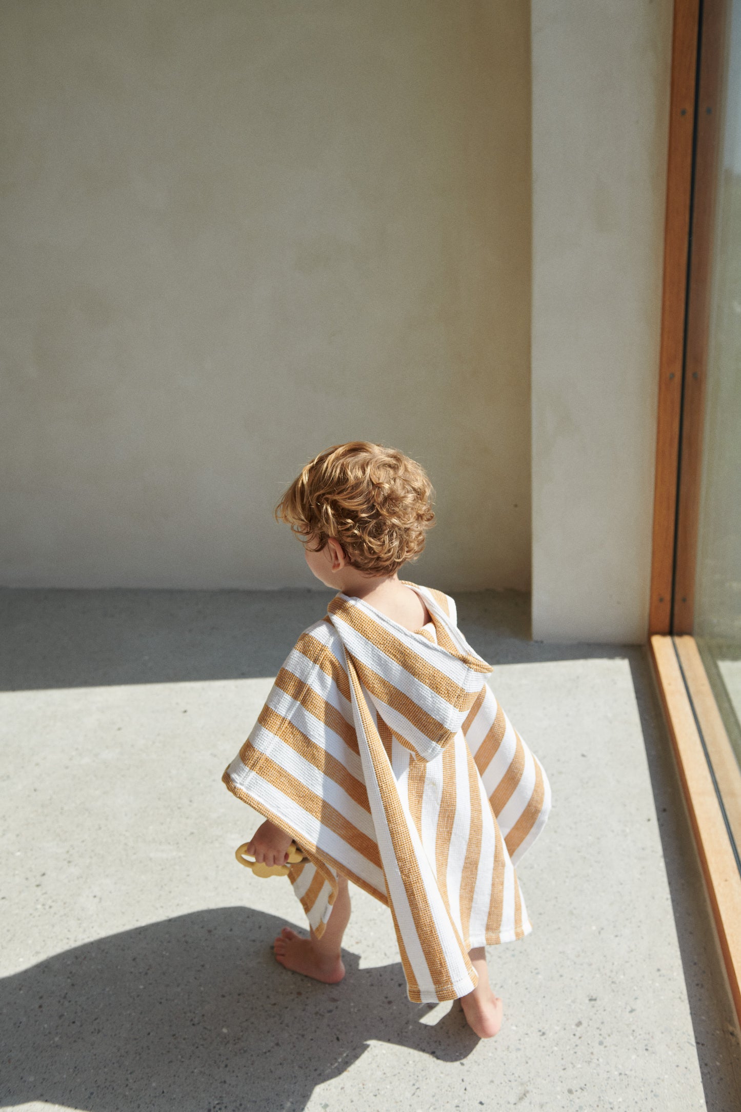 Badeponcho 'Paco' - Y/D stripes Peppermint / White