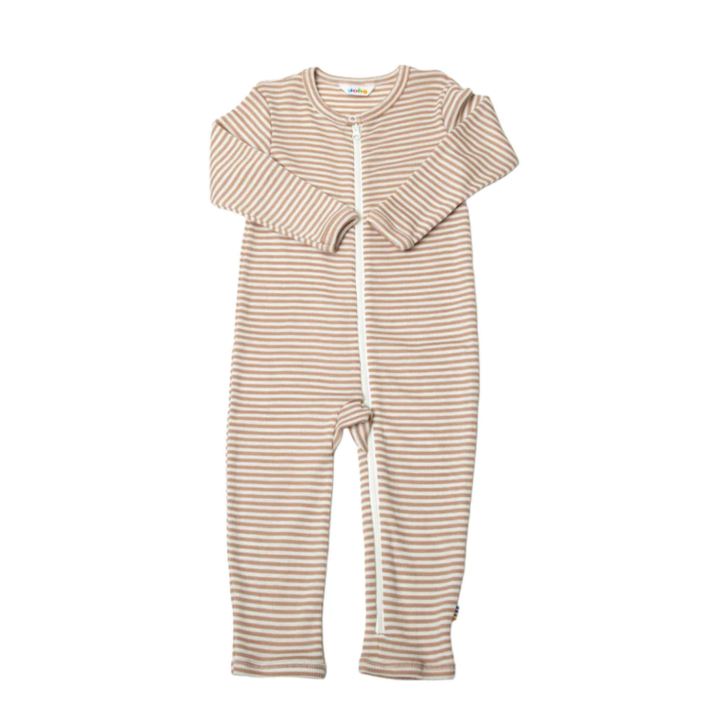 Einteiler - Light Brown gestreift