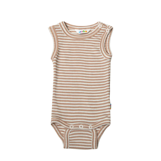 Hemdchenbody - Light Brown gestreift