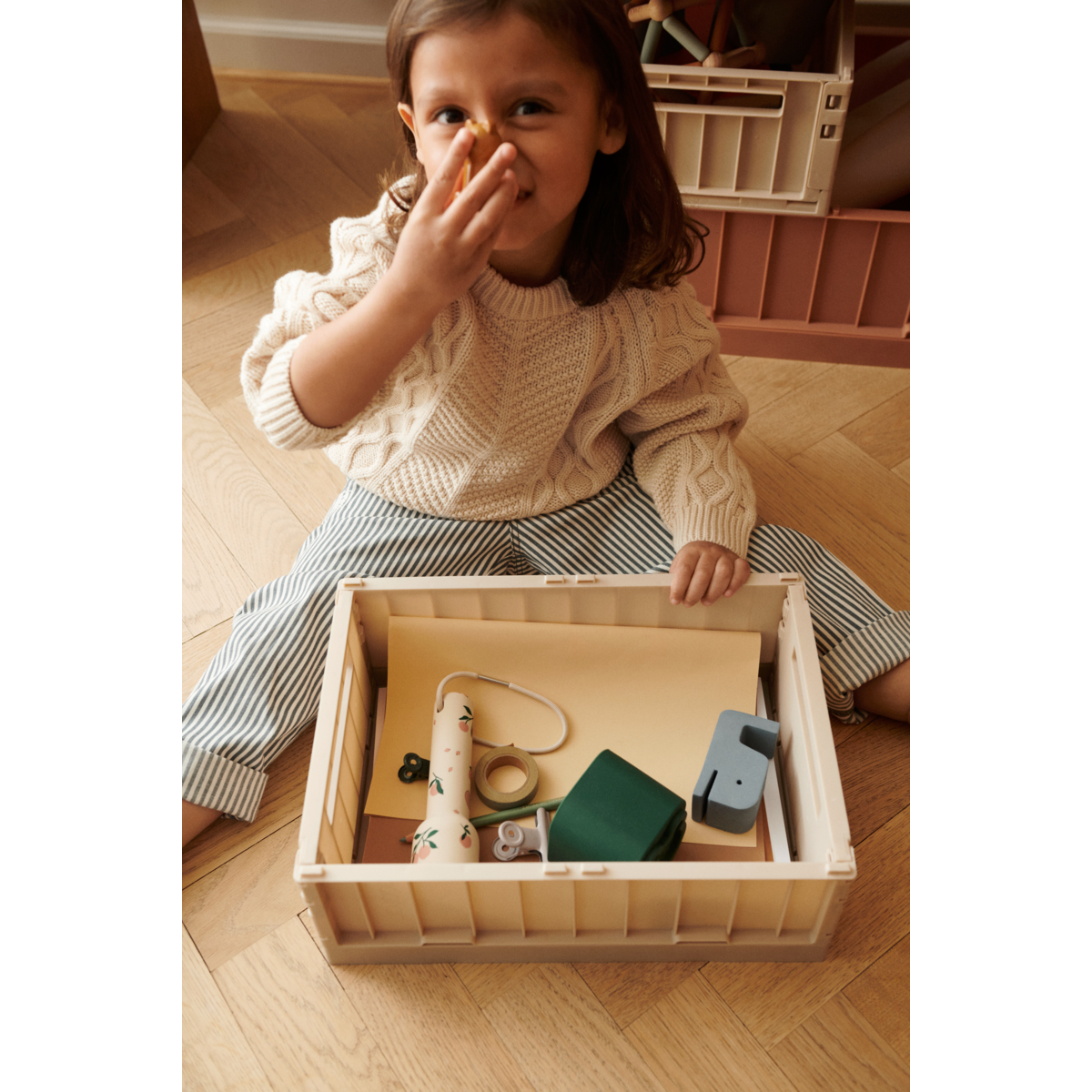 Aufbewahrungskiste 'Weston' Größe M - Sandy