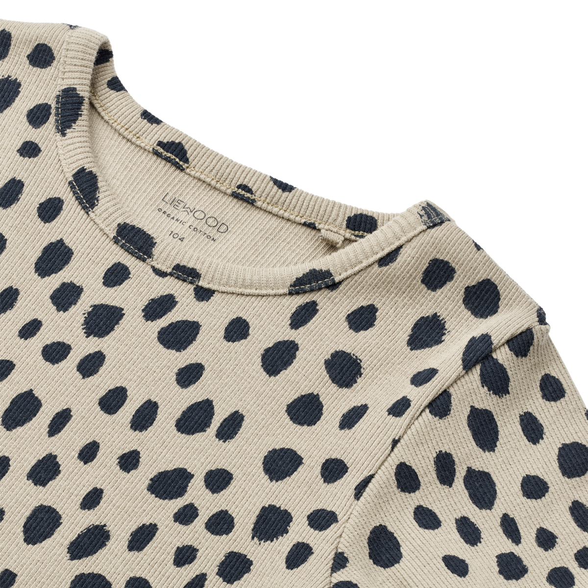 Rib T-Shirt 'Nieve' - Leo Spots/Mist