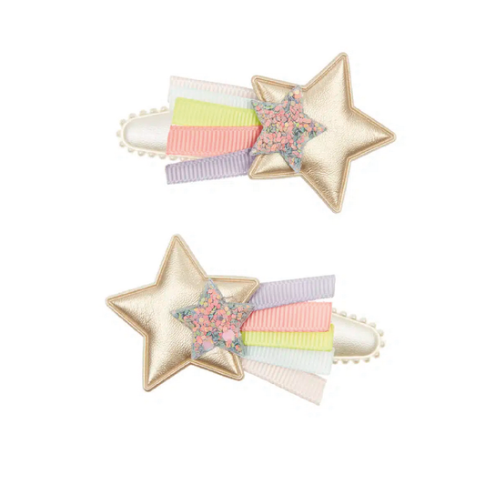 Haarspangen 'Sternschnuppe' - 2 Clips