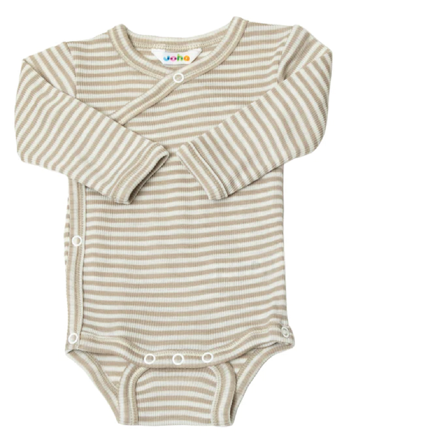 Wickelbody - Beige gestreift