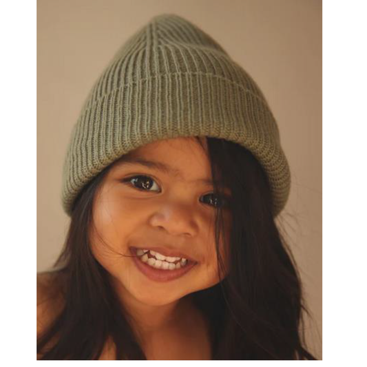 Merino-Beanie 'Fonzie', Artichoke, Adult