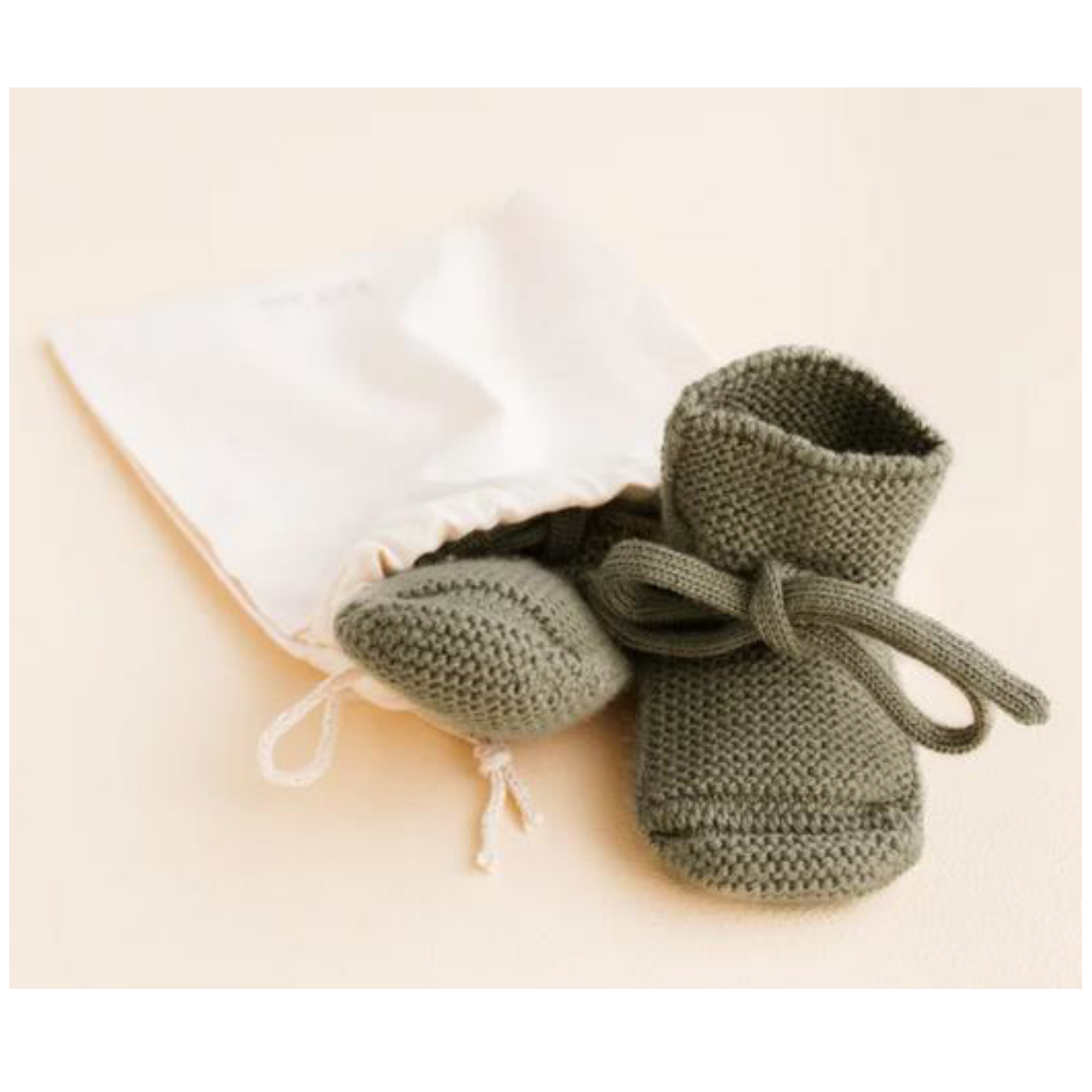 Merino-Booties, Artichoke, Gr. 0-9 Monate