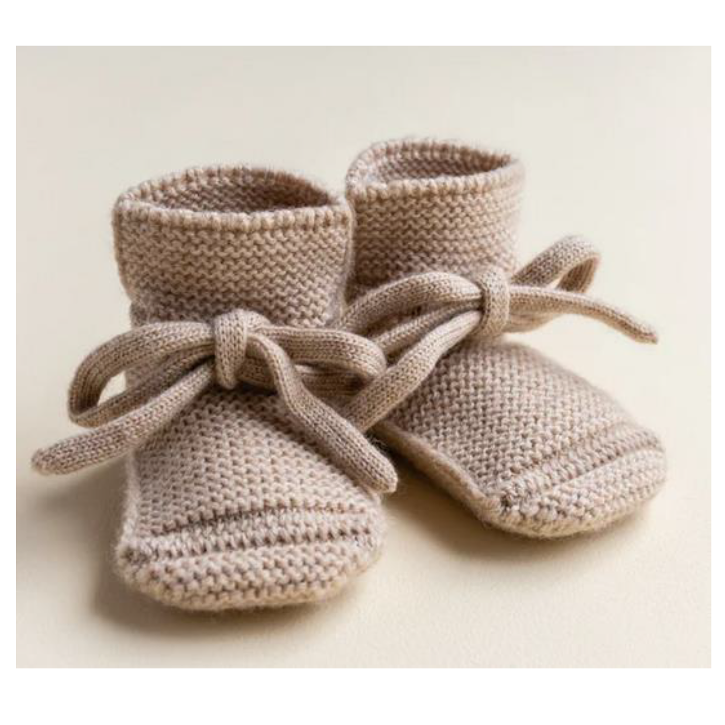 Merino-Booties, Sand, Gr. 9-15 Monate