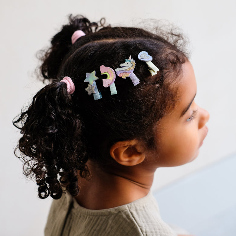 Haarspangen 'Einhorn' - 8 Miniclips