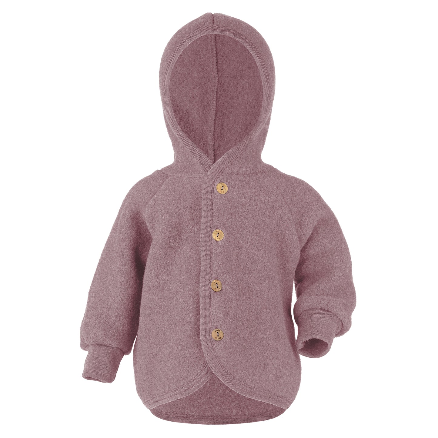 Wollfleece Jacke - Rosenholz melange