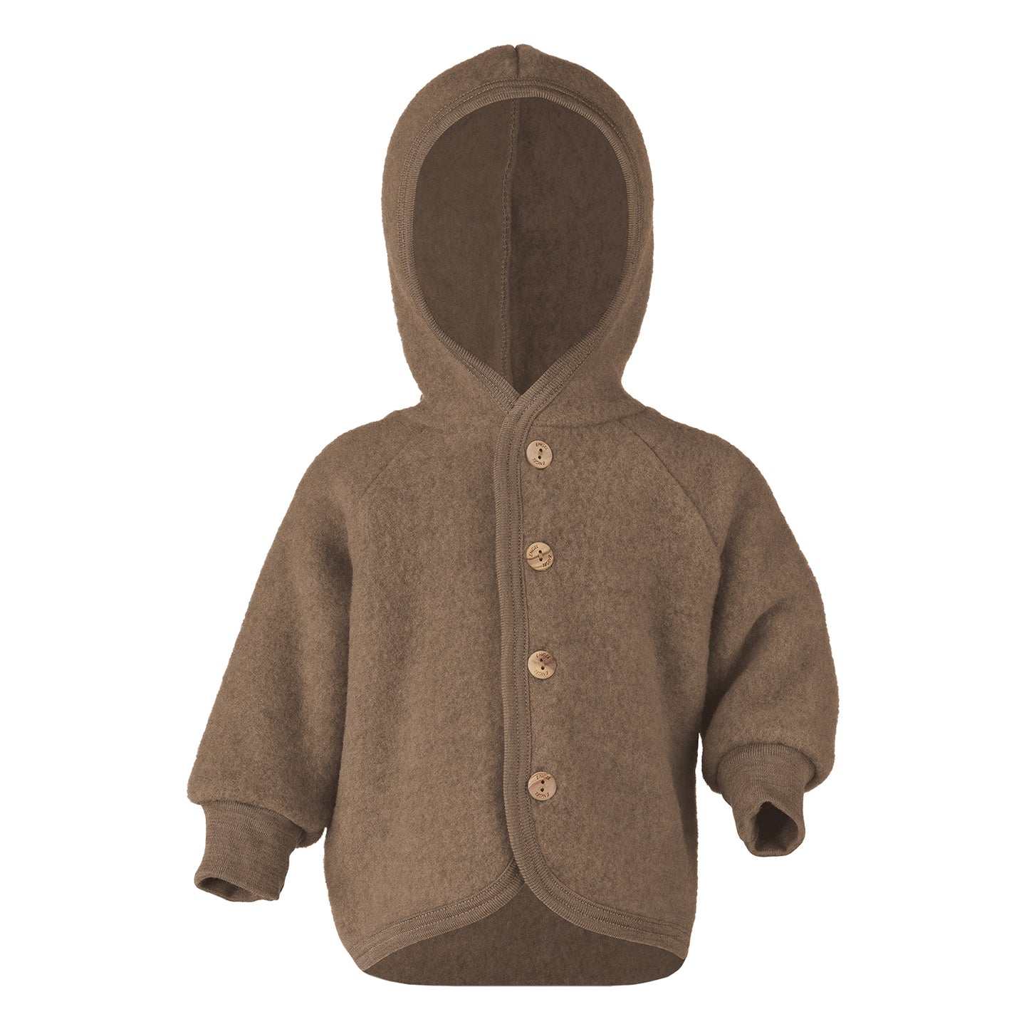 Wollfleece Jacke - Walnuss melange