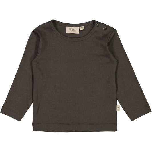Langarmshirt Rib - Black Granite