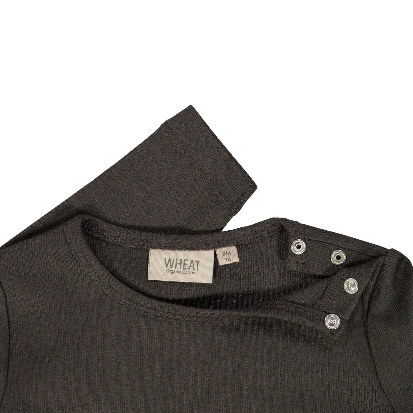 Langarmshirt Rib - Black Granite