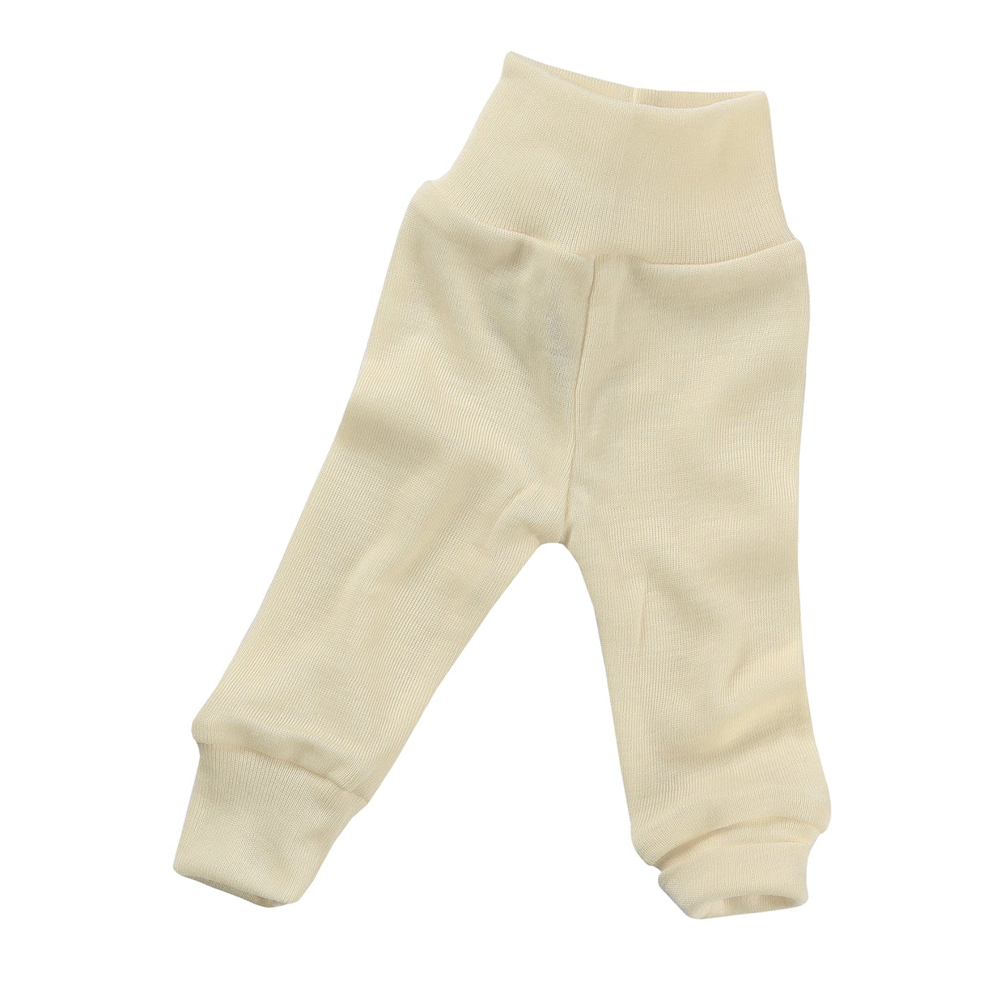 Hose Merinowolle/Seide Frühchen mit Nabelbund - Natur