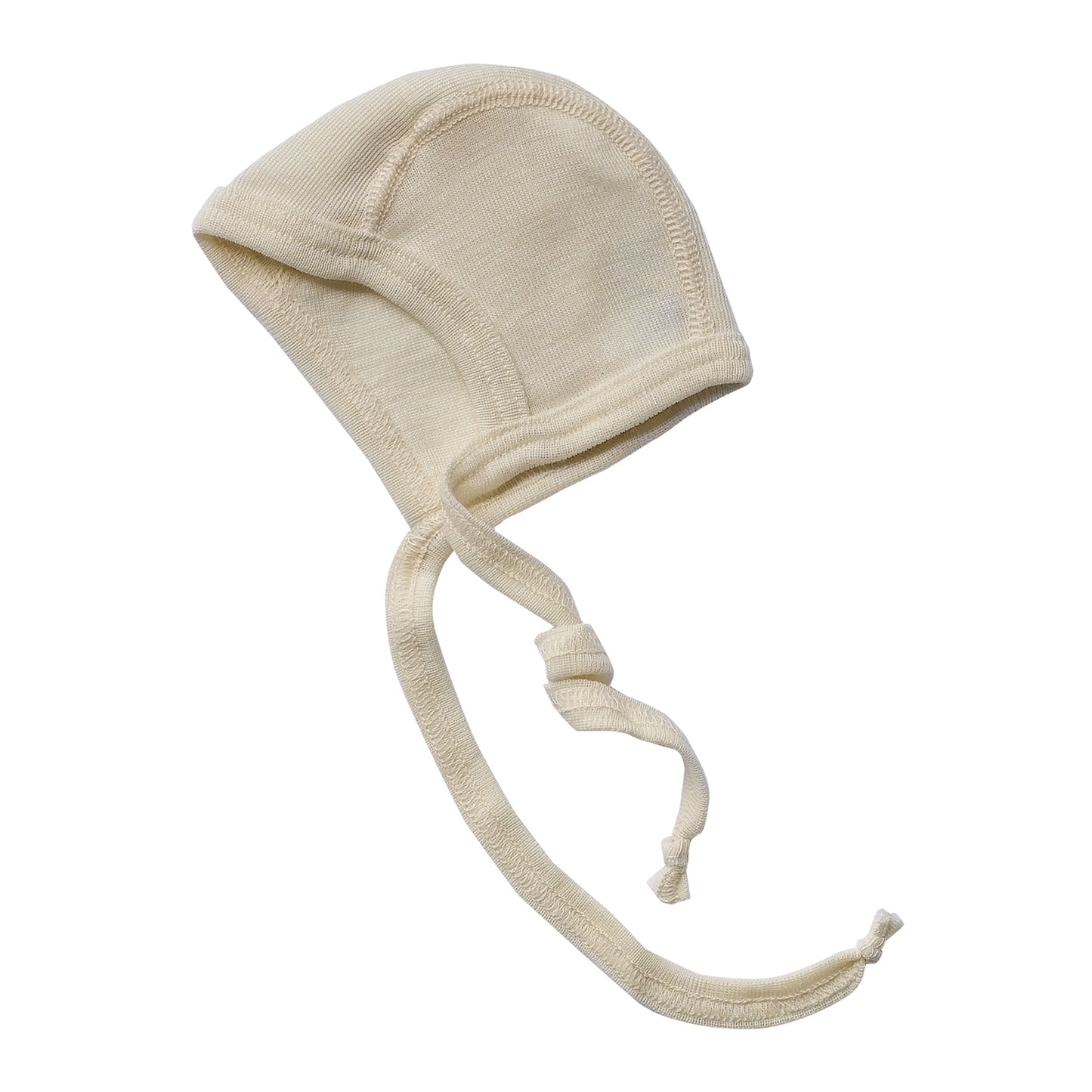 Babyhäubchen Frühchen Merinowolle/Seide - Natur
