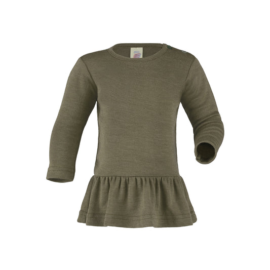 Kleid Merinowolle/Seide - Olive