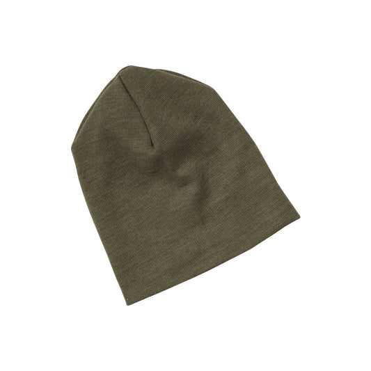 Beanie Merinowolle/Seide - Olive