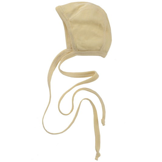 Babyhäubchen Merinowolle/Seide - Natur