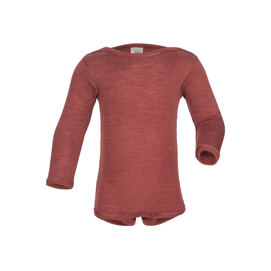 Langarm Body Merinowolle/Seide - Kupfer