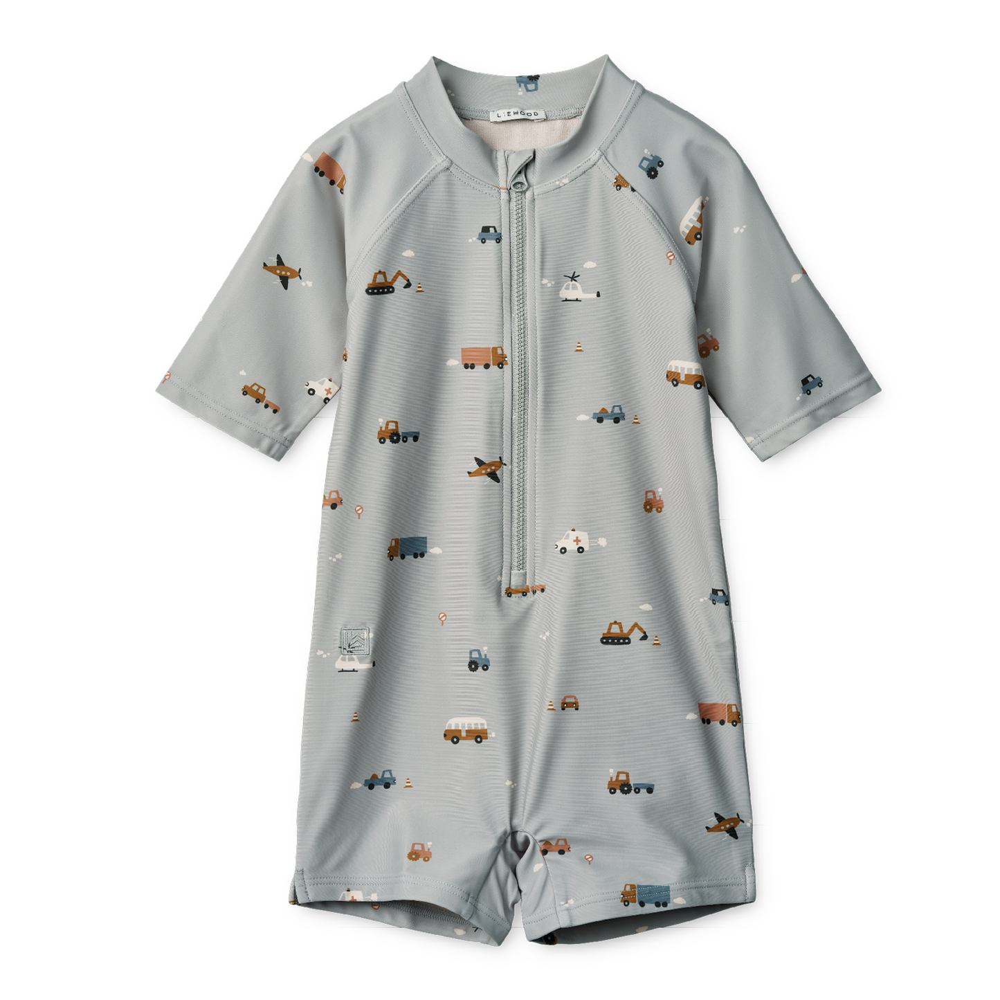 UV- Badeoverall 'Max' - Vehicles Dove blue