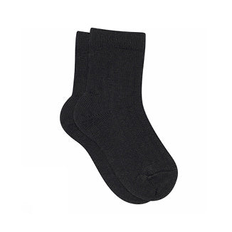 Wollsocke 'Rib' - Black