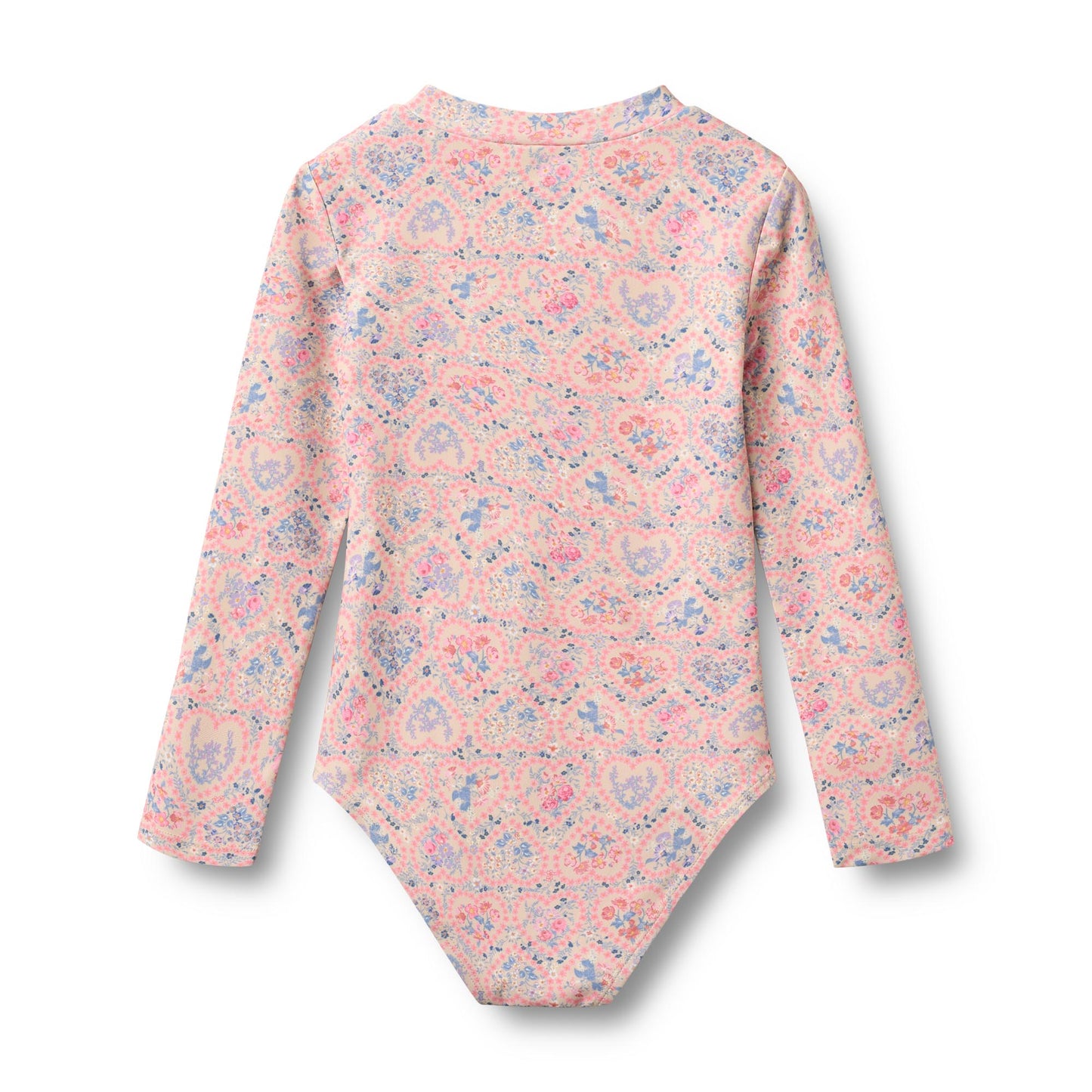 UV Badeanzug 'Margot' - pink heart flowers