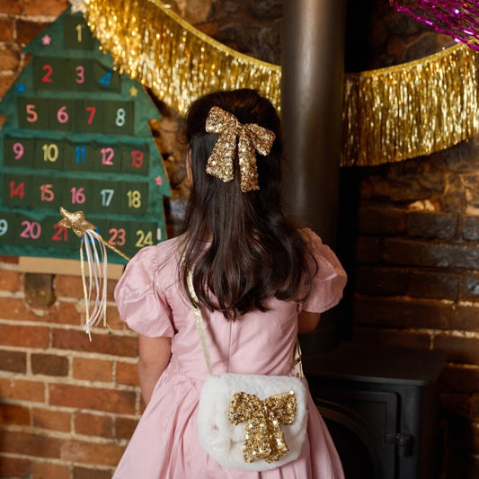 Haarspangen - Bedazzle Sequin Bow Clip