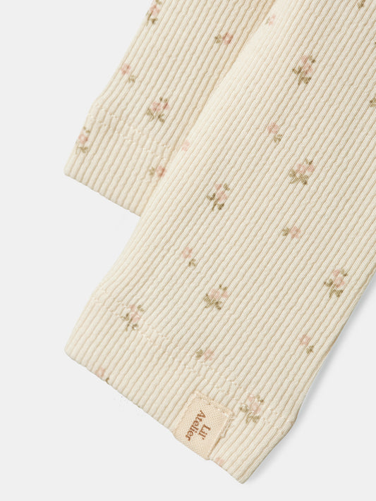 Rib Leggings 'NBFGAGO - Turtledove FLOWER