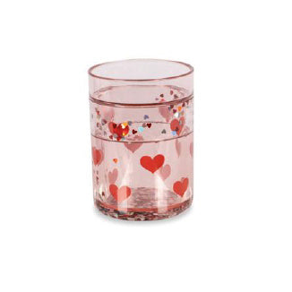 Glitzerbecher - Herzen
