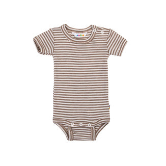 Kurzarmbody - Dunkles beige