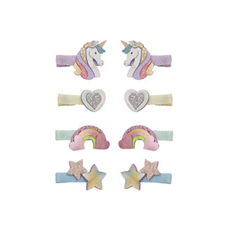 Haarspangen 'Einhorn' - 8 Miniclips