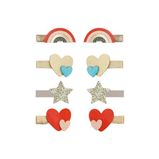 Haarspangen 'Regenbogen' - 8 Miniclips