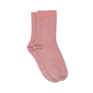 Glitzerwollsocke 'Celeste' - Vintage Rose