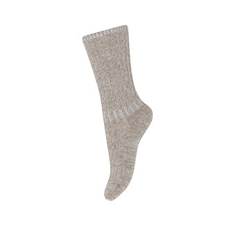 Wollsocke 'Quinn' - Light Brown Melange