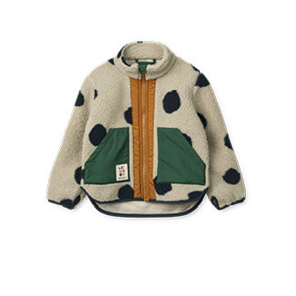 Fleecejacke 'Noam' - Spot dots / Mist
