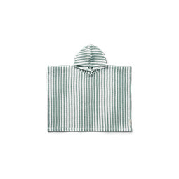 Badeponcho 'Paco' - Y/D stripes Peppermint / White