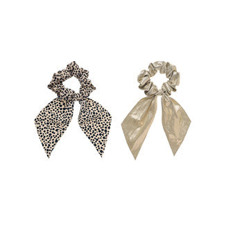 Haargummis - Leopard Love Scarf Scrunchies 2er Pack