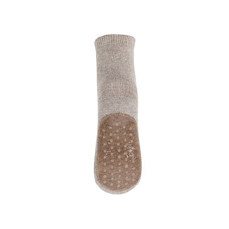 Anti-Rutsch Socke - Light Brown Melange