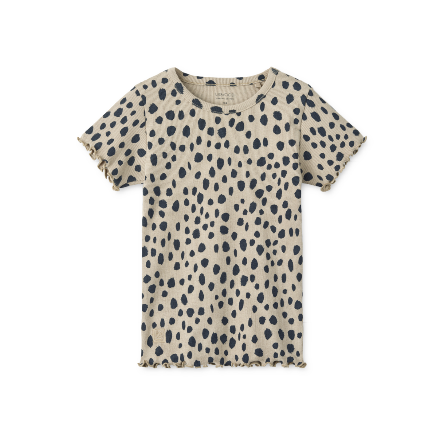 Rib T-Shirt 'Nieve' - Leo Spots/Mist