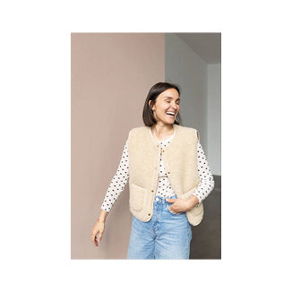 Wollweste Erwachsene 'Dotti' - Beige