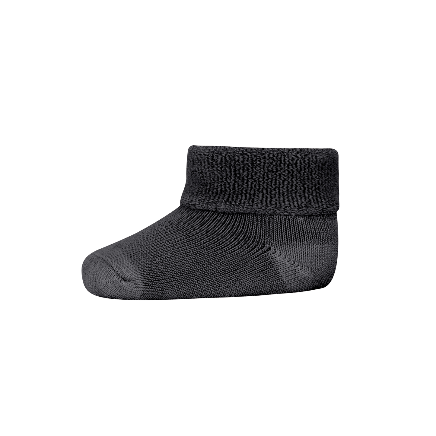 Frottee-Socke mit Merinowollanteil - Dark Grey melange